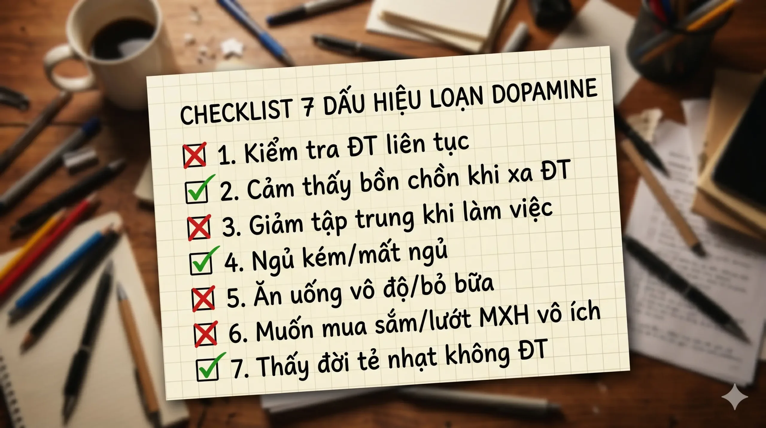Checklist 7 dấu hiệu nghiện dopamine – tự kiểm tra xem bạn có bị quá tải khen thưởng không