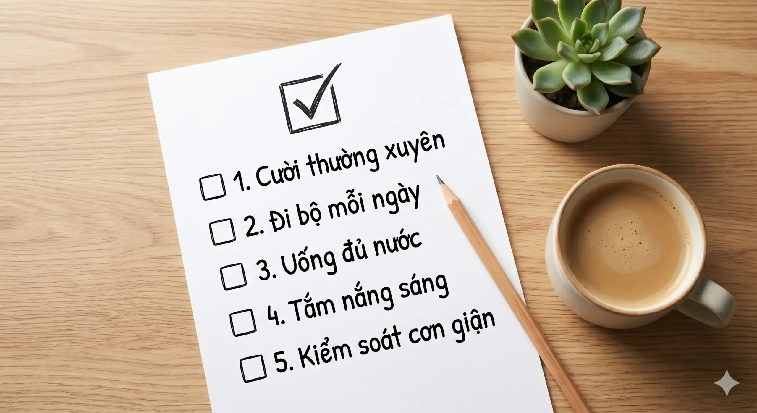 Checklist 5 thói quen tốt mỗi ngày để sống vui vẻ và kéo dài tuổi thọ
